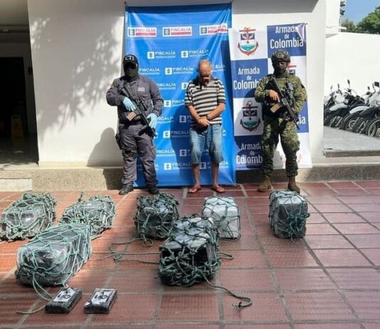 Capturan un sujeto con más 50 kilogramos de cocaína en santa marta